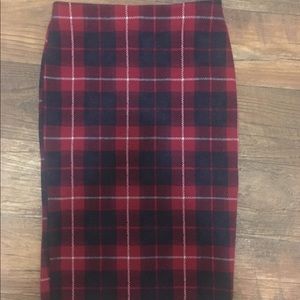 Plaid Pencil Skirt